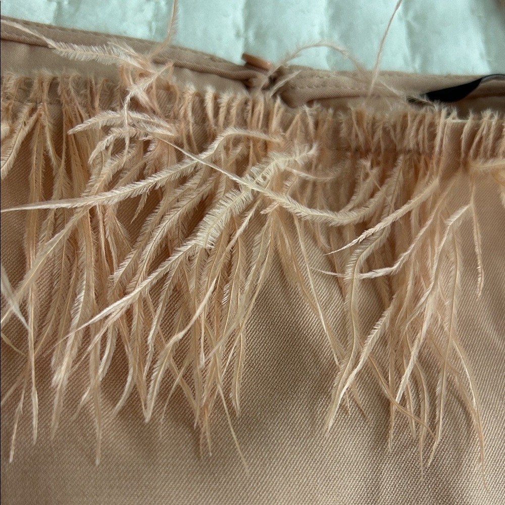 Zara Blush Pink Feather Trim Camisole - Picture 2 of 4